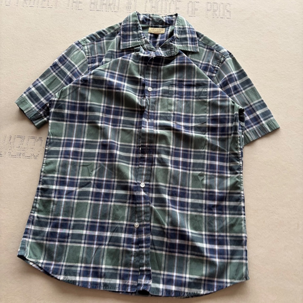 Y2K Sonoma Plaid Short Sleeve Button Down Shirt